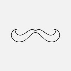 Mustache vector on white background