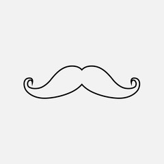 Mustache vector on white background