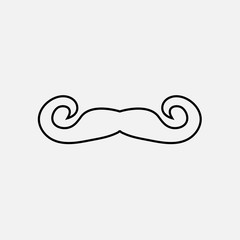 Mustache vector on white background