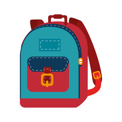 school bag equipment icon vector illustration design