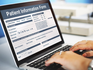 Fototapeta na wymiar Patient Information Form Analysis Record Medical Concept