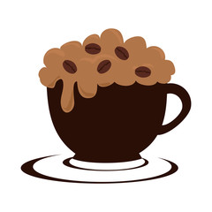 coffee cup drink isolated icon vector illustration design