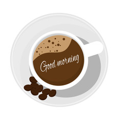 Coffee cup with text