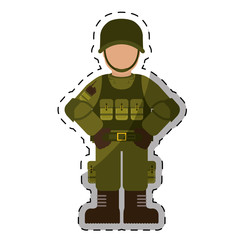 soldier army related  icons image vector illustration design