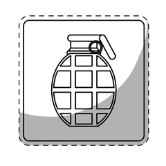grenade weapon  icon image vector illustration design