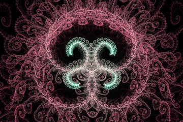 Fractal art background for creative design. Abstract fractal. De