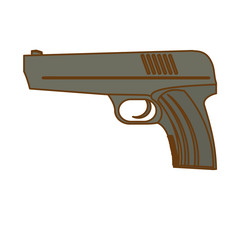 Fototapeta premium gun firearm weapon icon image vector illustration design