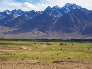 Fototapeta na wymiar Landscape at Taxkorgan, Pamirs Plateau,Xinjiang,China