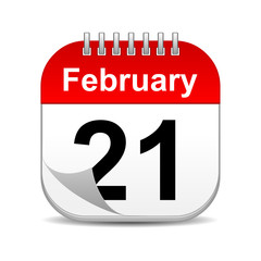 February 21 on calendar icon 