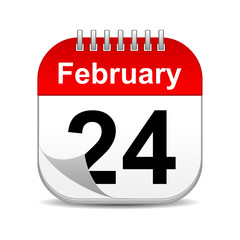 February 24 on calendar icon 
