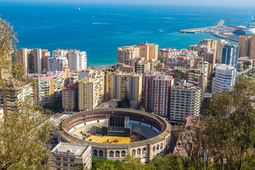 Panoramic view of Malaga