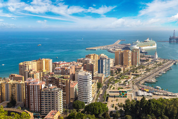 Fototapeta na wymiar Panoramic view of Malaga