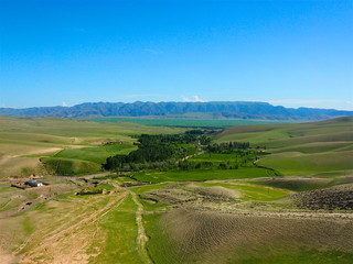 North of Xinjiang landscape,China,Photo on train..