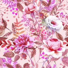Foto op Plexiglas Hand drawn floral wreath.  © blina