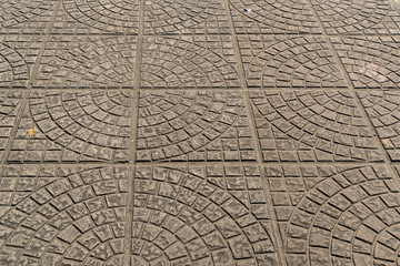 Concrete block floor