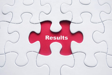 Missing puzzle with Results word