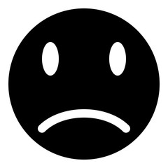 Smiley icon - Flat design, glyph style icon - Filled black