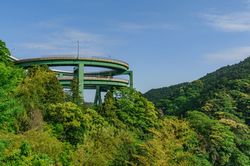 japanese landscape - kawazu nanadaru loop bridge - kawazu - shizuoka