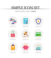 finance Simple Icon Set