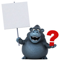 Fun gorilla - 3D Illustration