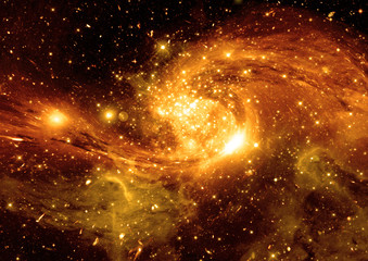 Obraz premium Stars, dust and gas nebula in a far galaxy