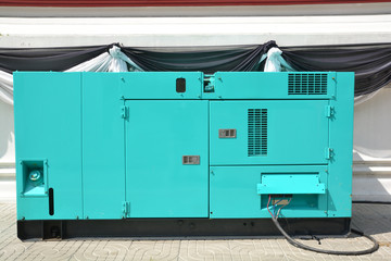 Mobile diesel generator for emergency electric power use for outdoor