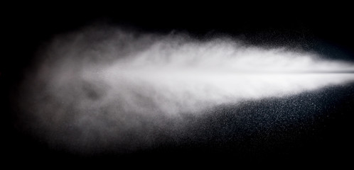 water spray of high pressure water jet on black background - obrazy, fototapety, plakaty