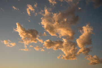 Beautiful clouds as sunset