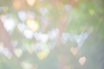 Abstract heart shape bokeh for use as background