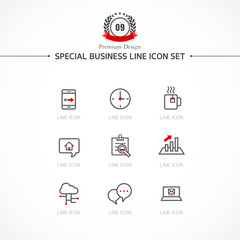 Business Line Icon Set