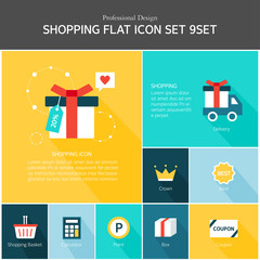 Shopping Flat Icon Set