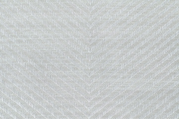 Closeup white color fabric texture. Fabric Herringbone pattern. design or upholstery abstract background.