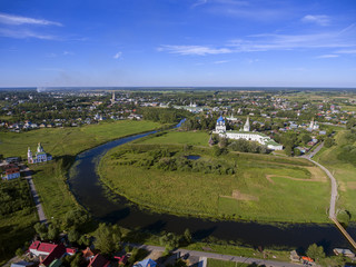 Aerial view on kremlin in Suzdal, Russia