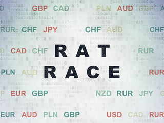 Business concept: Rat Race on Digital Data Paper background