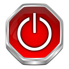 Power Button - 3D illustration