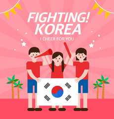 Cheering illustration