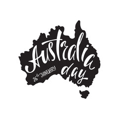 Australia republic day lettering.