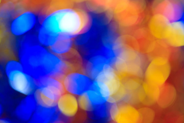 Blurry focus lighting color effects defocused background