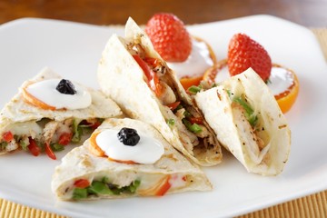 Quesadilla  on table