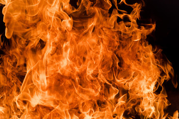 Blazing fire flame background and textured