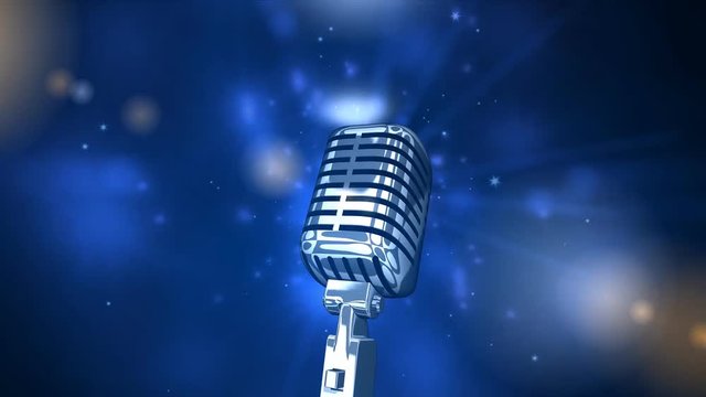 Countdown. Video for beginning singing. Intro for karaoke, song recording.