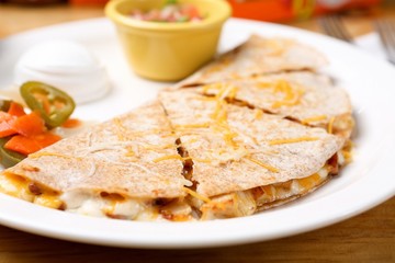 Quesadilla  on table