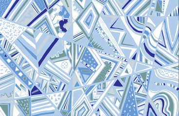 Abstract ethnic background is from different geometric shapes.Ve