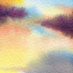 Colorful watercolors hand painted  on paper. Abstract and  Detail or closeup brush stroke texture.