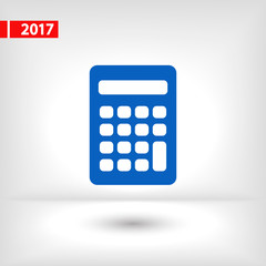 calculator icon, vector illustration. Flat design style