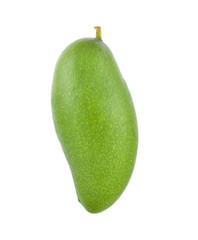 green mango on white