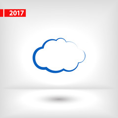  cloud icon, vector illustration. Flat design style