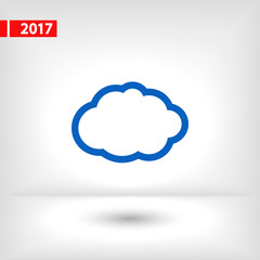  cloud icon, vector illustration. Flat design style