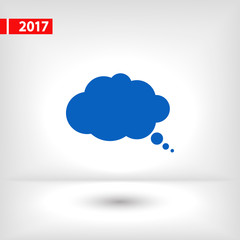 comic speech bubbles icon, vector illustration. Flat design style