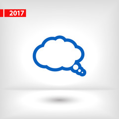 comic speech bubbles icon, vector illustration. Flat design style